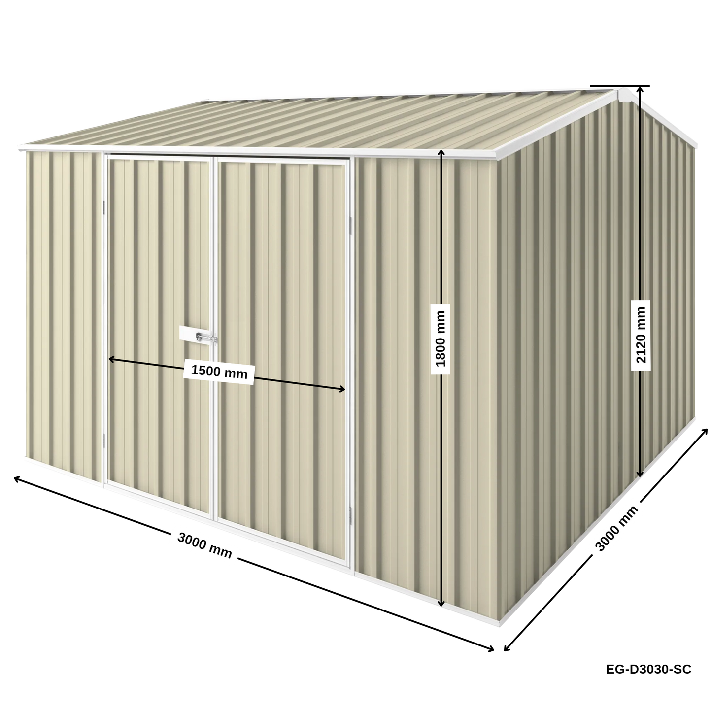 3m x 3m Gable Roof Garden Shed